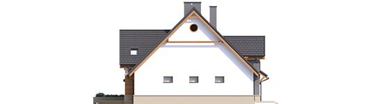 Sambor G2 - Projekt domu Sambor G1 (dwulokalowy) - elewacja lewa