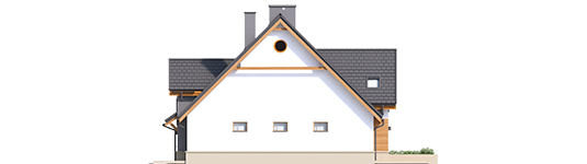 Sambor G2 - Projekt domu Sambor G1 (dwulokalowy) - elewacja prawa