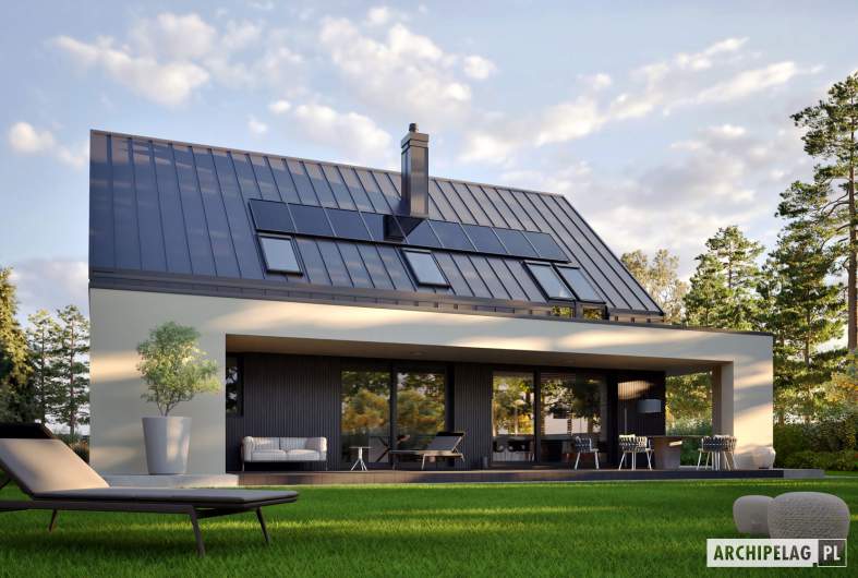 Projekt domu Iga III G1 ENERGO PLUS- wizualizacja ogrodowa