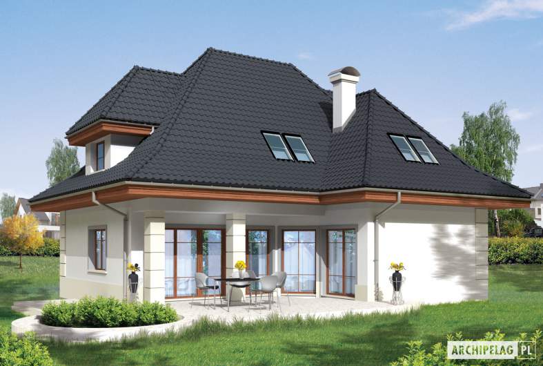 Projekt domu Nasturcja G2 - wizualizacja ogrodowa