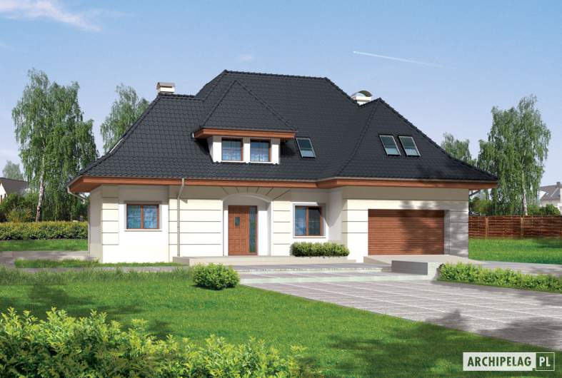 Projekt domu Nasturcja G2 - wizualizacja frontowa