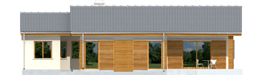 Bob G1 - Projekt domu Bob G1 - elewacja tylna