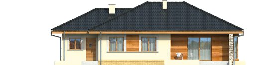 Francis G1 - Projekt domu Franczi G1 - elewacja tylna