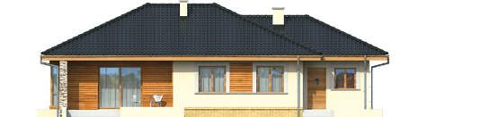 Francis G1 - Projekt domu Franczi G1 - elewacja tylna