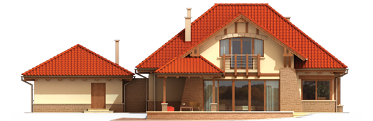 Edd II G2 - Projekt domu Edek G2 01 - elewacja tylna