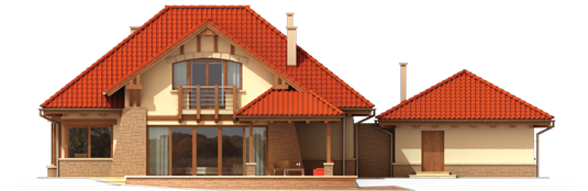 Edd II G2 - Projekt domu Edek G2 01 - elewacja tylna