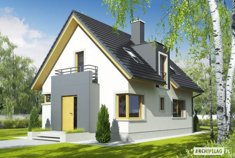 Projekt domu Julek - wizualizacja frontowa