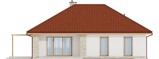 Helen ENERGO - Projekty domów ARCHIPELAG - Helena ENERGO - elewacja tylna