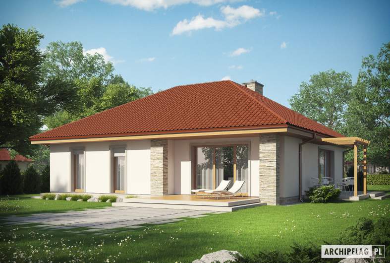 Projekt domu Helena ENERGO - Projekty domów ARCHIPELAG - Helena ENERGO - wizualizacja ogrodowa