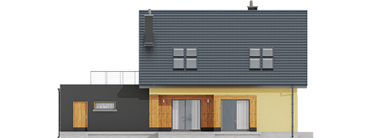 Marcin II G2 - Projekt domu Marcin II G2 - elewacja tylna