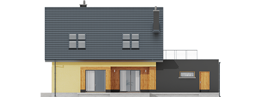 Marcin II G2 - Projekt domu Marcin II G2 - elewacja tylna