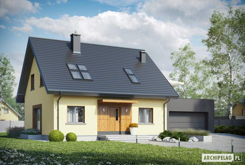 Projekt domu Marcin II G2 - wizualizacja frontowa