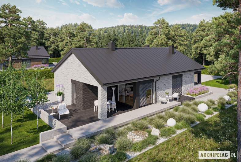 Projekt domu Daniel X G1 (wersja B) - widok z góry