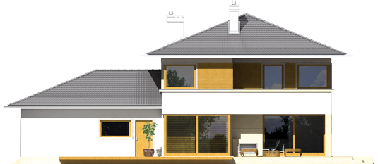 Diego G2 - Projekt domu Diego G2 Leca® DOM - elewacja tylna