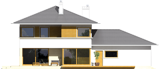 Diego G2 - Projekt domu Diego G2 Leca® DOM - elewacja tylna