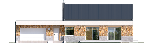 EX 11 G2 - Projekt domu EX 11 G2 (wersja A) - elewacja frontowa