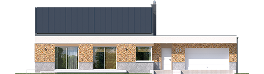 EX 11 G2 - Projekt domu EX 11 G2 (wersja A) - elewacja frontowa