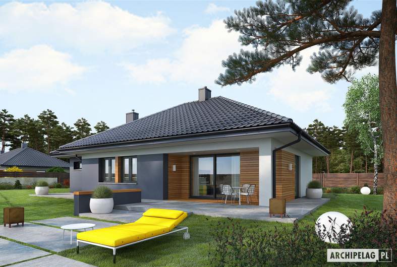 Projekt domu Mini 1 G1 - wizualizacja ogrodowa