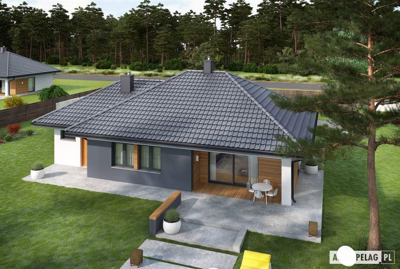 Projekt domu Mini 1 G1 - widok z góry