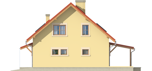 Aga II G1 - Projekt domu Aga II G1 - elewacja prawa