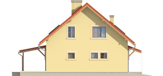 Aga II G1 - Projekt domu Aga II G1 - elewacja prawa