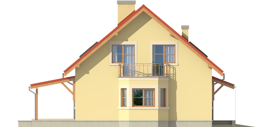 Aga II G1 - Projekt domu Aga II G1 - elewacja lewa