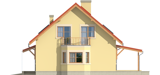 Aga II G1 - Projekt domu Aga II G1 - elewacja lewa