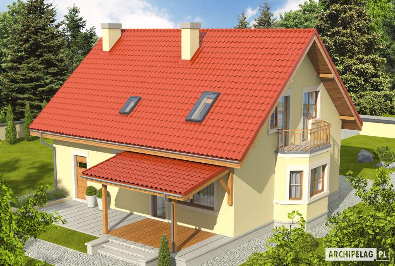 Projekt domu Aga II G1 - widok z góry