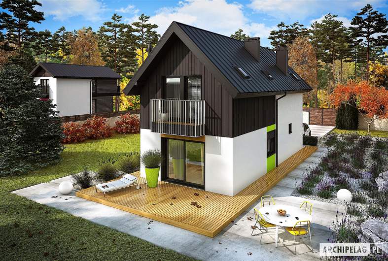 Projekt domu Moniczka II (wersja A) - widok z góry
