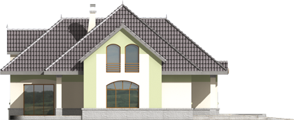 Lena - Projekt domu Lena II (z wiatą) - elewacja lewa