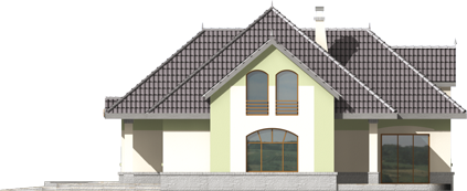 Lena - Projekt domu Lena II (z wiatą) - elewacja lewa