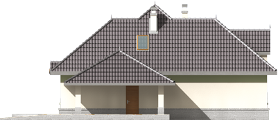 Lena - Projekt domu Lena II (z wiatą) - elewacja prawa