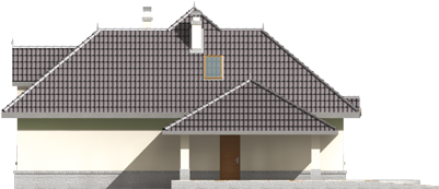 Lena - Projekt domu Lena II (z wiatą) - elewacja prawa