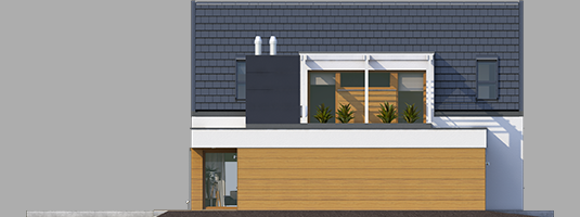 Neo G1 ENERGO - Projekt domu Neo G1 ENERGO - elewacja prawa