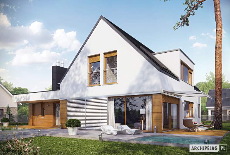 Projekt domu Neo G1 ENERGO - wizualizacja orgodowa