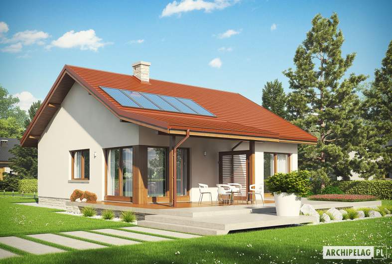 Projekt domu Elmo IV ENERGO - Projekty domów ARCHIPELAG - Elmo IV ENERGO - wizualizacja ogrodowa
