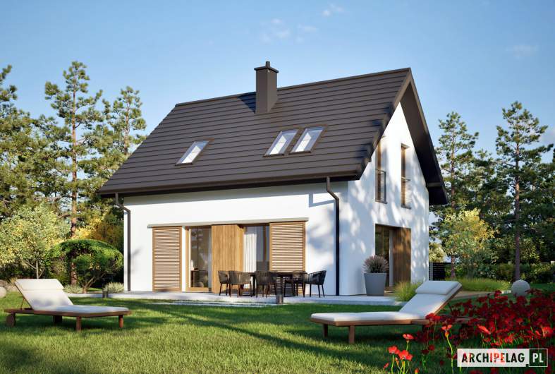 Projekt domu Mini 17 - wizualizacja ogrodowa