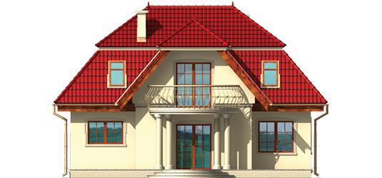 Virginia - Projekt domu Wirginia G1 - elewacja tylna