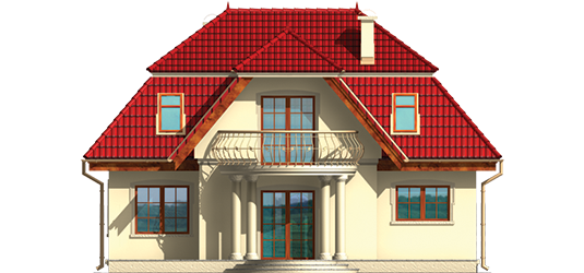 Virginia - Projekt domu Wirginia G1 - elewacja tylna