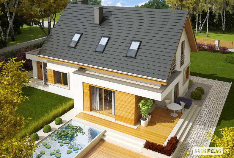 Projekt domu Patryk G1 MULTI-COMFORT - Projekty domów ARCHIPELAG - Patryk G1 MULTI-COMFORT - widok z góry