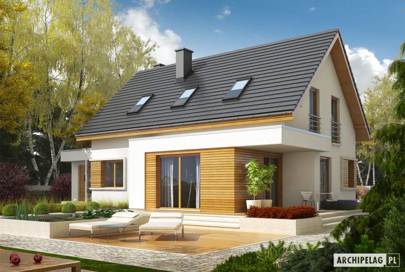 Projekt domu Patryk G1 MULTI-COMFORT - Projekty domów ARCHIPELAG - Patryk G1 MULTI-COMFORT - wizualizacja ogrodowa