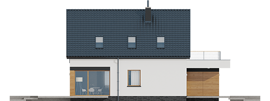 E13 G1 ENERGO PLUS - Projekt domu E13 G1 ENERGO PLUS - elewacja lewa