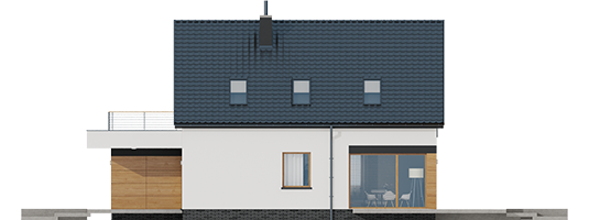 E13 G1 ENERGO PLUS - Projekt domu E13 G1 ENERGO PLUS - elewacja lewa
