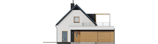 Projekt domu E13 G1 ENERGO PLUS - elewacja frontowa