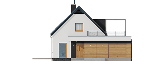 E13 G1 ENERGO PLUS - Projekt domu E13 G1 ENERGO PLUS - elewacja frontowa