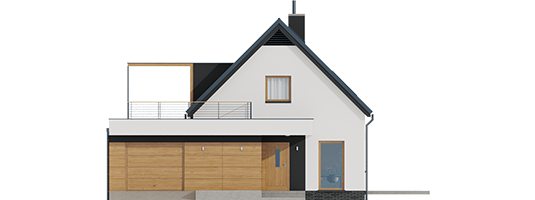 E13 G1 ENERGO PLUS - Projekt domu E13 G1 ENERGO PLUS - elewacja frontowa