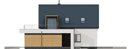 E13 G1 ENERGO PLUS - Projekt domu E13 G1 ENERGO PLUS - elewacja prawa