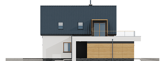 E13 G1 ENERGO PLUS - Projekt domu E13 G1 ENERGO PLUS - elewacja prawa