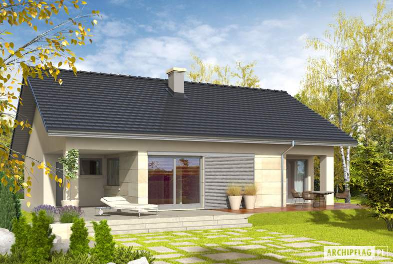 Projekt domu Tori III G1 - wizualizacja ogrodowa