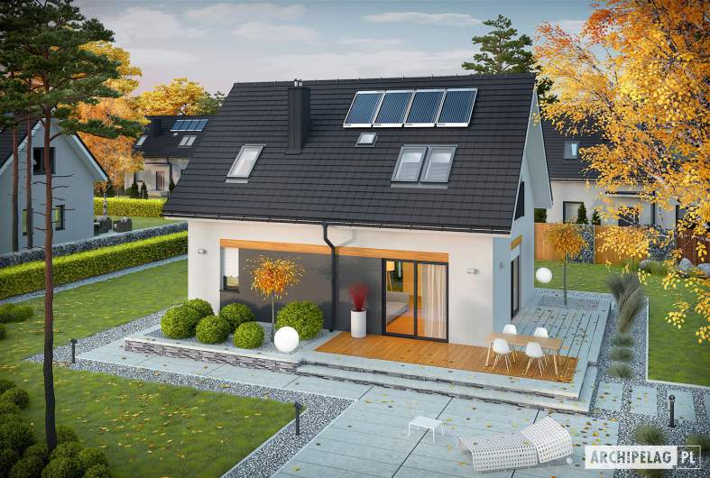 Projekt domu Witek II - Projekty domów ARCHIPELAG - Witek II - widok z góry
